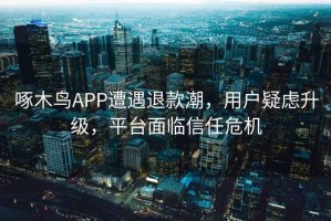 啄木鸟APP遭遇退款潮，用户疑虑升级，平台面临信任危机