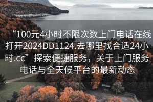 “100元4小时不限次数上门电话在线打开2024DD1124.去哪里找合适24小时.cc”探索便捷服务，关于上门服务电话与全天候平台的最新动态