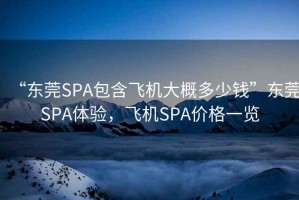 “东莞SPA包含飞机大概多少钱”东莞SPA体验，飞机SPA价格一览