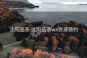 沈阳品茶:沈阳品茶wx资源预约