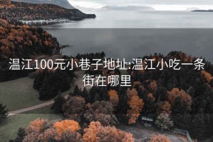 温江100元小巷子地址:温江小吃一条街在哪里