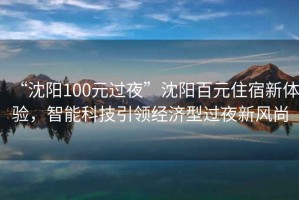 “沈阳100元过夜”沈阳百元住宿新体验，智能科技引领经济型过夜新风尚