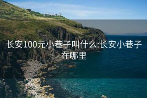 长安100元小巷子叫什么:长安小巷子在哪里