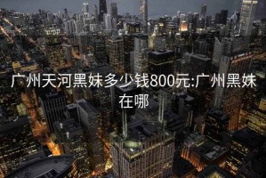 广州天河黑妹多少钱800元:广州黑妹在哪