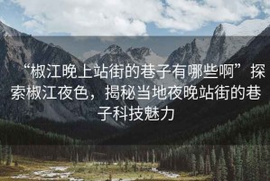 “椒江晚上站街的巷子有哪些啊”探索椒江夜色，揭秘当地夜晚站街的巷子科技魅力