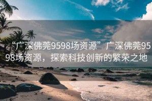 “广深佛莞9598场资源”广深佛莞9598场资源，探索科技创新的繁荣之地