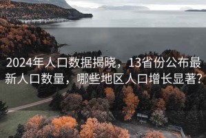 2024年人口数据揭晓，13省份公布最新人口数量，哪些地区人口增长显著？