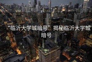 “临沂大学城暗号”揭秘临沂大学城暗号