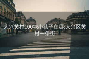 大兴黄村100块小巷子在哪:大兴区黄村一条街