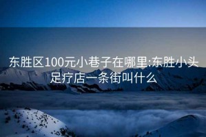 东胜区100元小巷子在哪里:东胜小头足疗店一条街叫什么