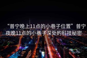 “普宁晚上11点的小巷子位置”普宁夜晚11点的小巷子深处的科技秘密