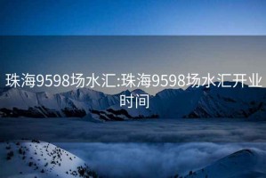 珠海9598场水汇:珠海9598场水汇开业时间