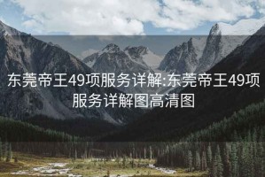 东莞帝王49项服务详解:东莞帝王49项服务详解图高清图