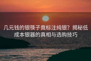 几元钱的银筷子竟标注纯银？揭秘低成本银器的真相与选购技巧