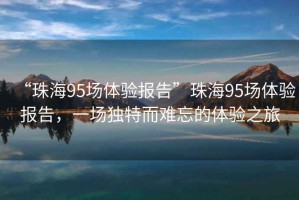 “珠海95场体验报告”珠海95场体验报告，一场独特而难忘的体验之旅