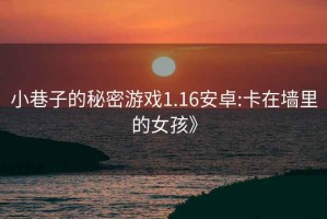 小巷子的秘密游戏1.16安卓:卡在墙里的女孩》