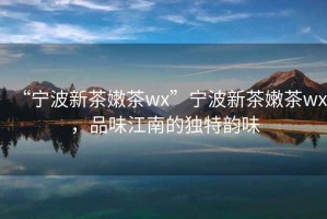 “宁波新茶嫩茶wx”宁波新茶嫩茶wx，品味江南的独特韵味