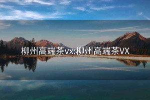 柳州高端茶vx:柳州高端茶VX