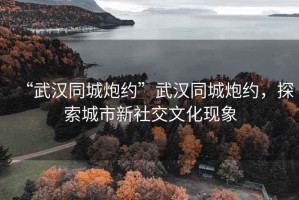 “武汉同城炮约”武汉同城炮约，探索城市新社交文化现象