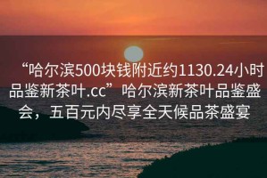 “哈尔滨500块钱附近约1130.24小时品鉴新茶叶.cc”哈尔滨新茶叶品鉴盛会，五百元内尽享全天候品茶盛宴