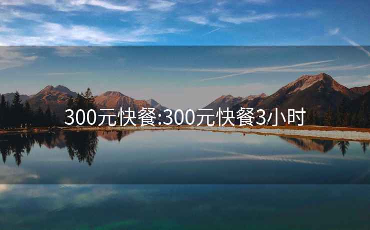 300元快餐:300元快餐3小时