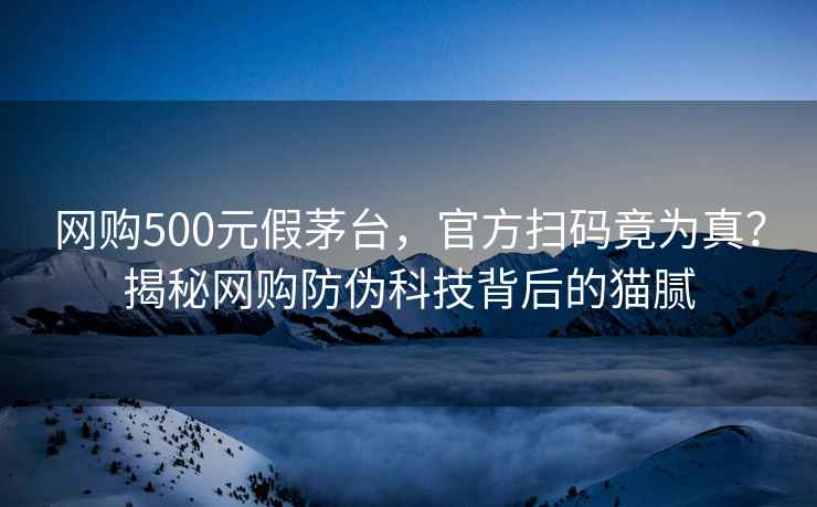 网购500元假茅台，官方扫码竟为真？揭秘网购防伪科技背后的猫腻