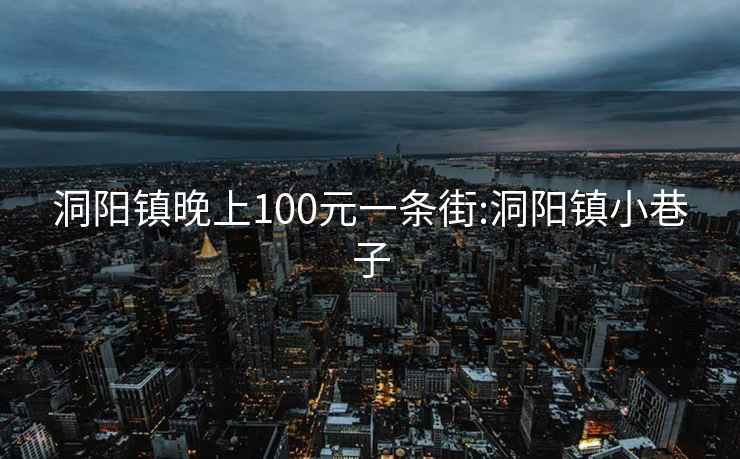 洞阳镇晚上100元一条街:洞阳镇小巷子