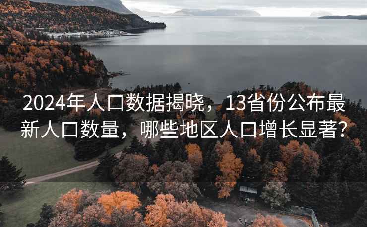 2024年人口数据揭晓，13省份公布最新人口数量，哪些地区人口增长显著？