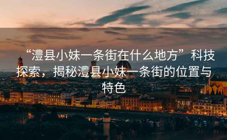 “澧县小妹一条街在什么地方”科技探索，揭秘澧县小妹一条街的位置与特色