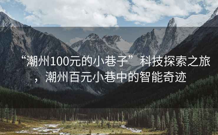 “潮州100元的小巷子”科技探索之旅，潮州百元小巷中的智能奇迹